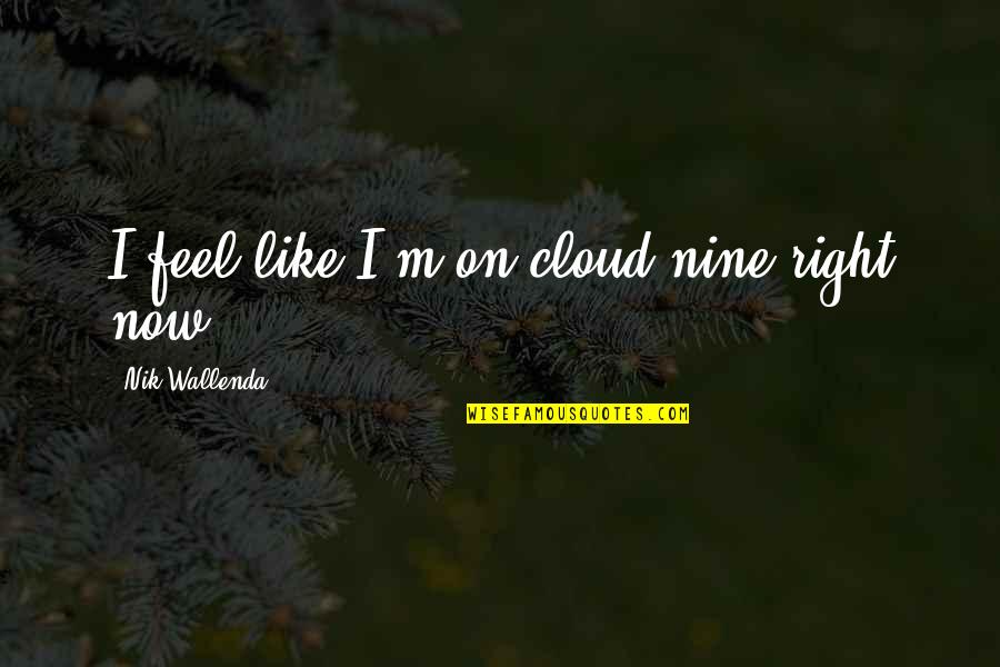 I Am On Cloud Nine Quotes By Nik Wallenda: I feel like I'm on cloud nine right