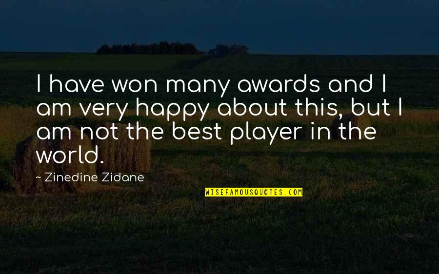 I Am Player Quotes By Zinedine Zidane: I have won many awards and I am