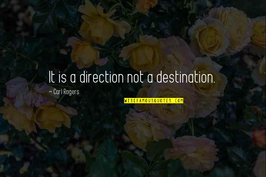I Am The Night Quote Quotes By Carl Rogers: It is a direction not a destination. I Am The Night Quote Quotes By Carl Rogers: It is a direction not a destination.