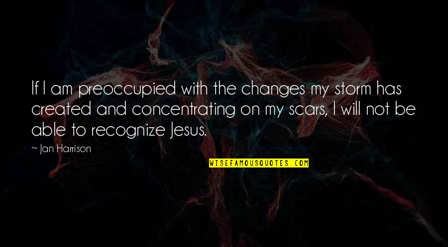 I Am The Storm Quotes By Jan Harrison: If I am preoccupied with the changes my