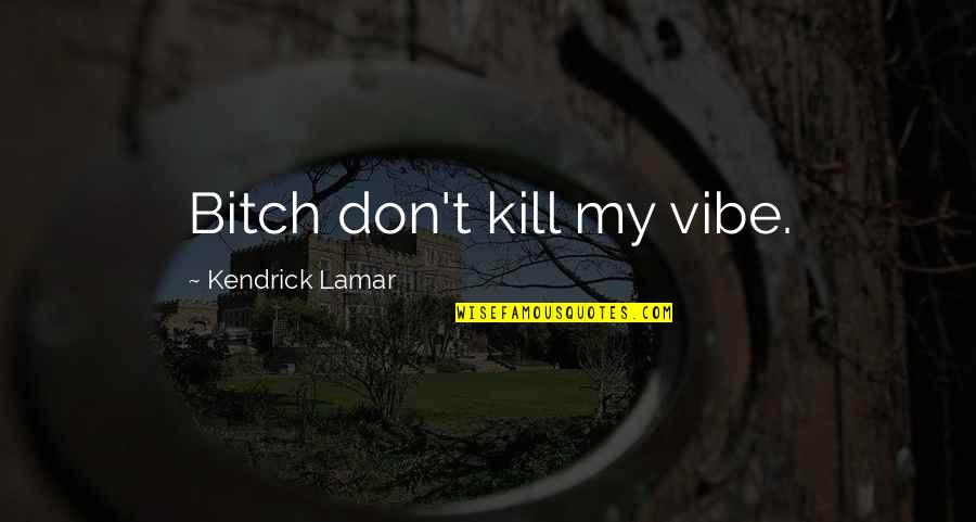 I Am The Vibe Quotes By Kendrick Lamar: Bitch don't kill my vibe.
