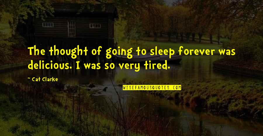 I Am Tired Now Quotes By Cat Clarke: The thought of going to sleep forever was