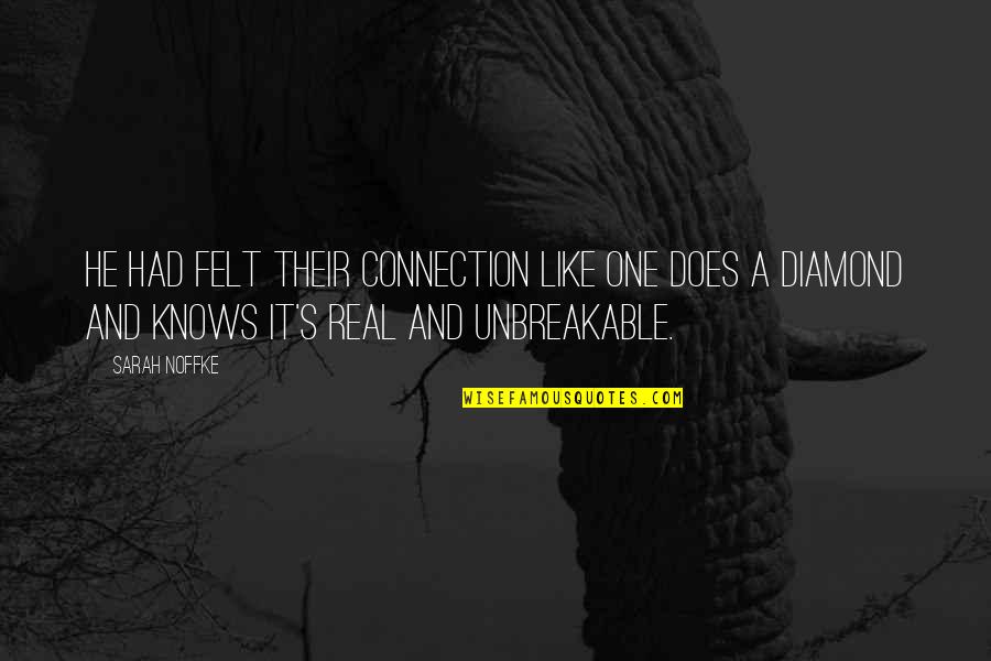 I Am Unbreakable Quotes By Sarah Noffke: He had felt their connection like one does