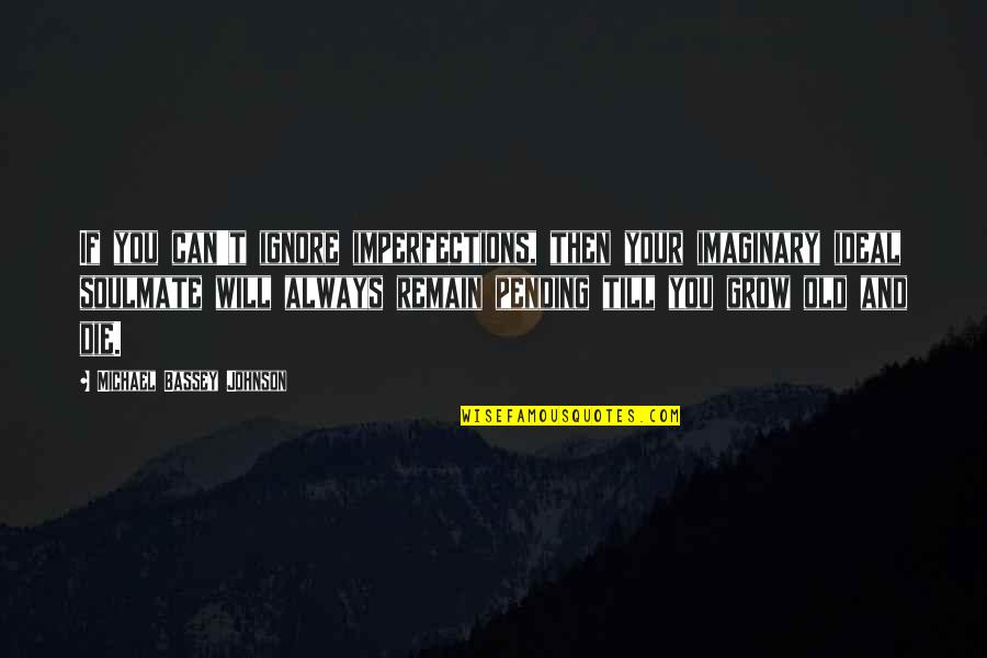 I Am Waiting For You Love Quotes By Michael Bassey Johnson: If you can't ignore imperfections, then your imaginary