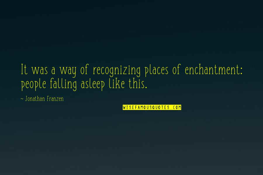 I Appreciate Him Quotes By Jonathan Franzen: It was a way of recognizing places of