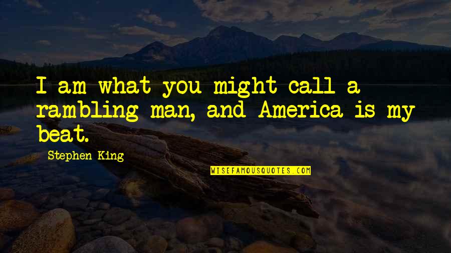 I Beat You Quotes By Stephen King: I am what you might call a rambling