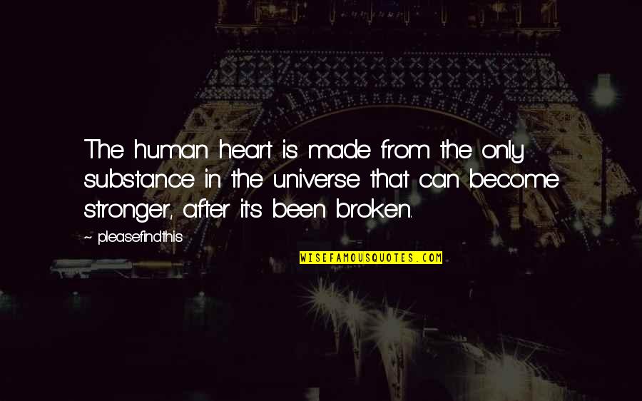 I Become Stronger Quotes By Pleasefindthis: The human heart is made from the only