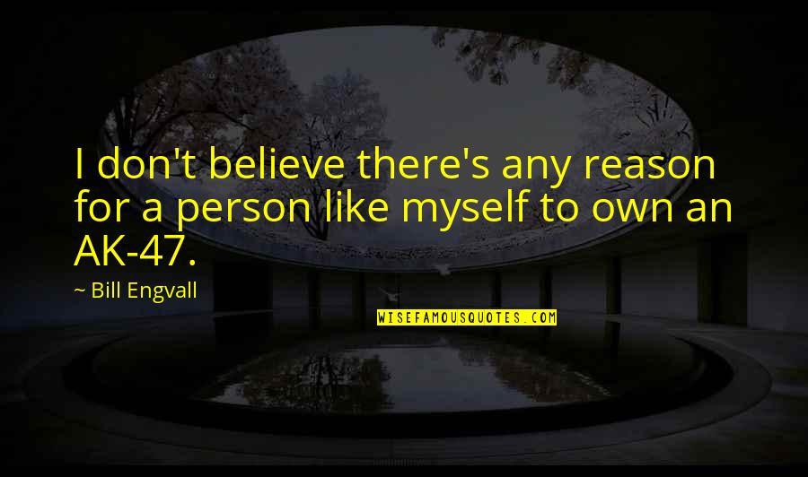 I Believe Myself Quotes By Bill Engvall: I don't believe there's any reason for a
