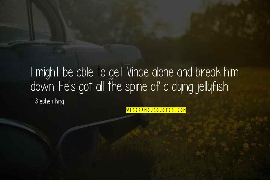 I Break Down Quotes By Stephen King: I might be able to get Vince alone