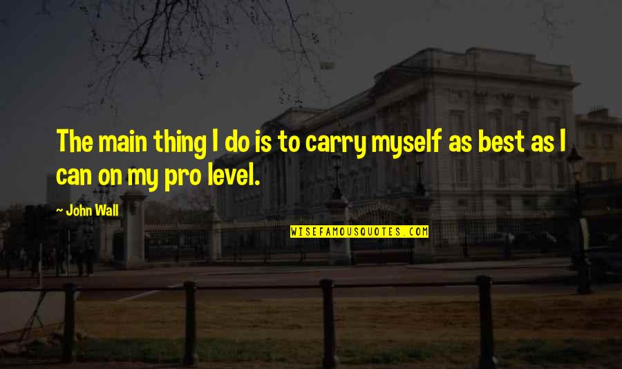 I Can Do Myself Quotes By John Wall: The main thing I do is to carry