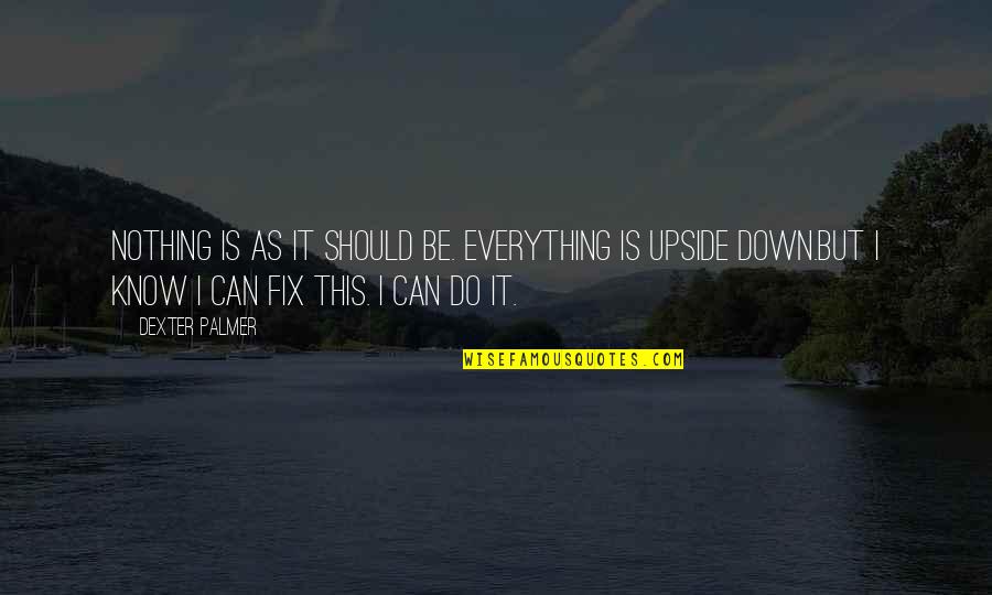 I Can Do This Quotes By Dexter Palmer: Nothing is as it should be. Everything is