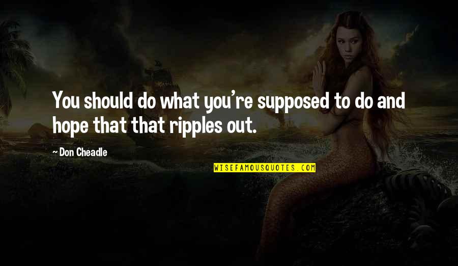 I Can Prove You Wrong Quotes By Don Cheadle: You should do what you're supposed to do