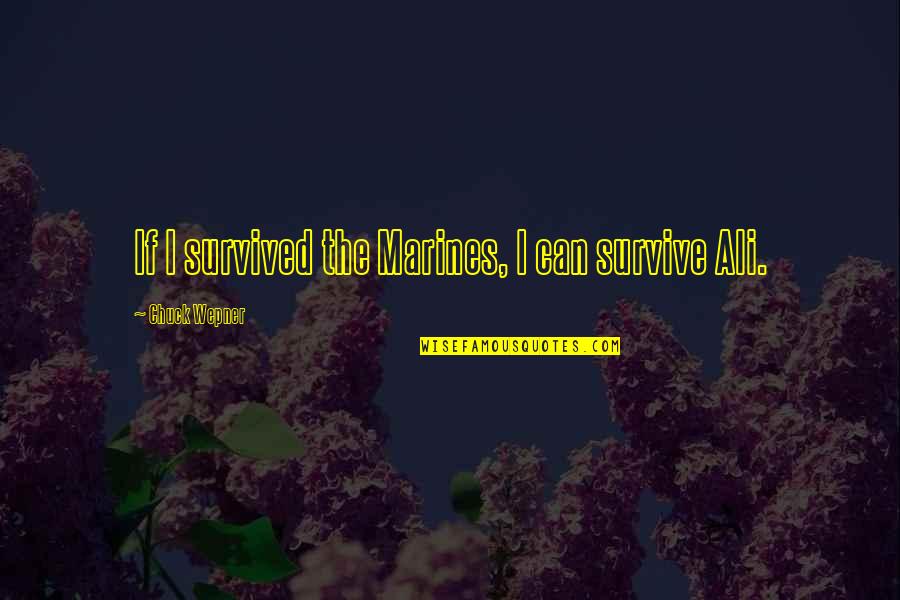 I Can Survive Quotes By Chuck Wepner: If I survived the Marines, I can survive