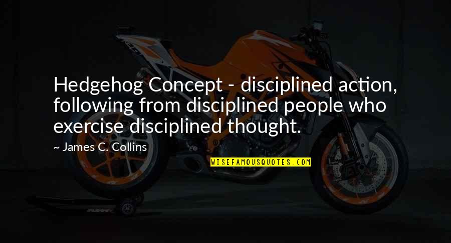 I Can't Explain My Feelings For You Quotes By James C. Collins: Hedgehog Concept - disciplined action, following from disciplined