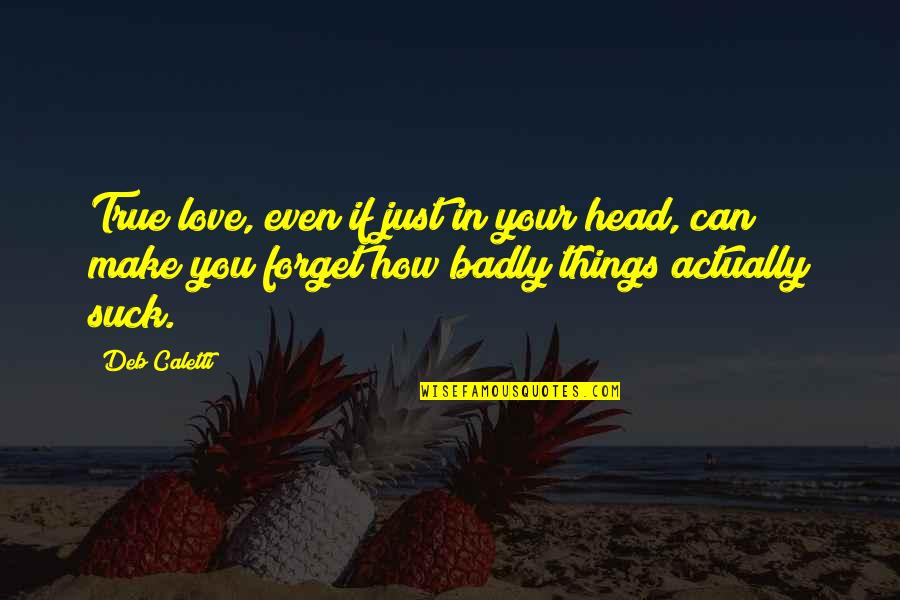 I Can't Forget You Love Quotes By Deb Caletti: True love, even if just in your head,