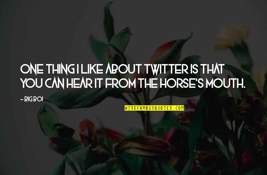 I Can't Hear You Quotes By Big Boi: One thing I like about Twitter is that
