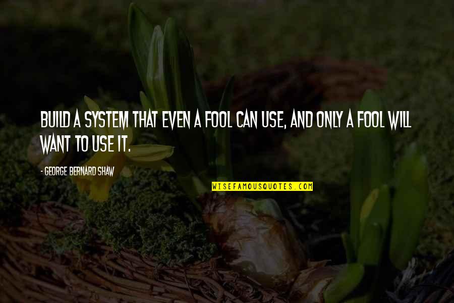 I Can't Make You Stay Quotes By George Bernard Shaw: Build a system that even a fool can I Can't Make You Stay Quotes By George Bernard Shaw: Build a system that even a fool can