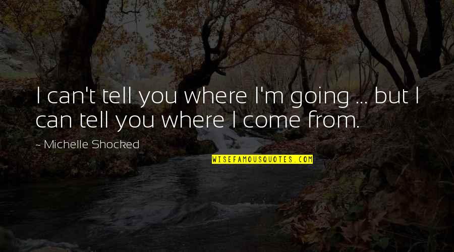 I Can't Tell You Quotes By Michelle Shocked: I can't tell you where I'm going ...