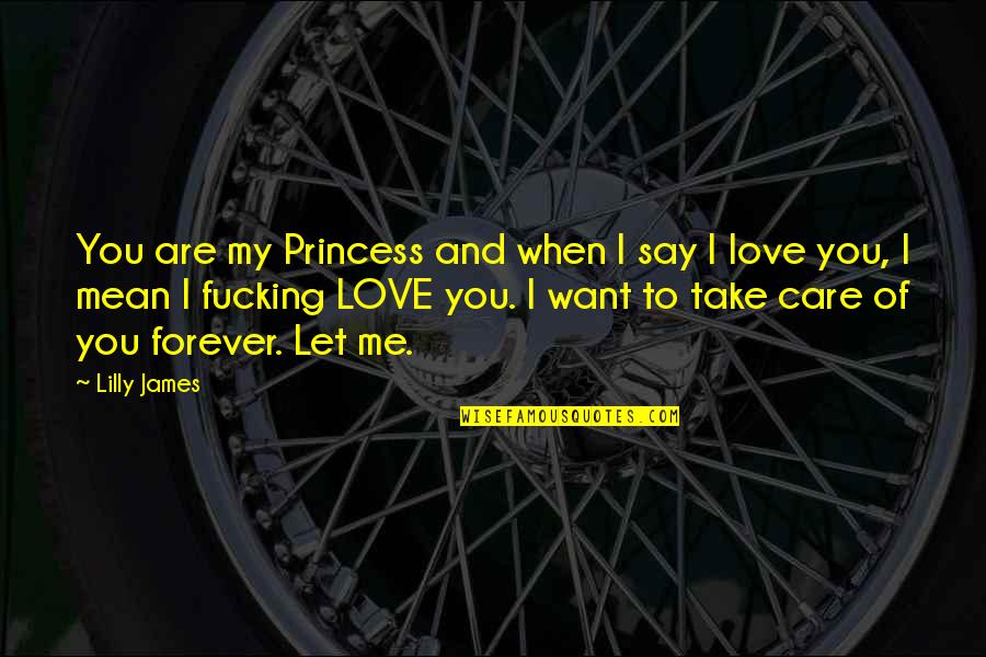 I Care And Love You Quotes By Lilly James: You are my Princess and when I say
