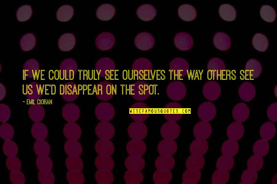 I Could Disappear Quotes By Emil Cioran: If we could truly see ourselves the way