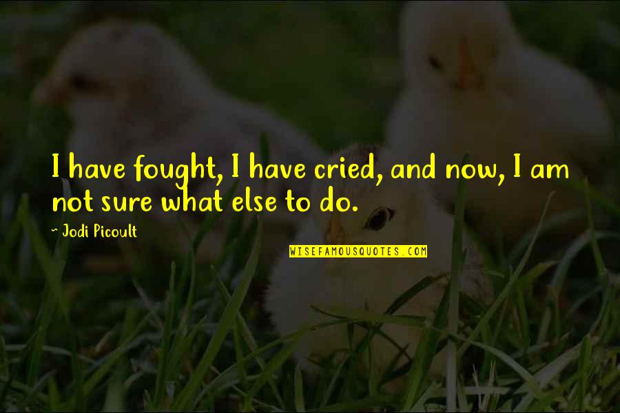 I Cried Quotes By Jodi Picoult: I have fought, I have cried, and now,