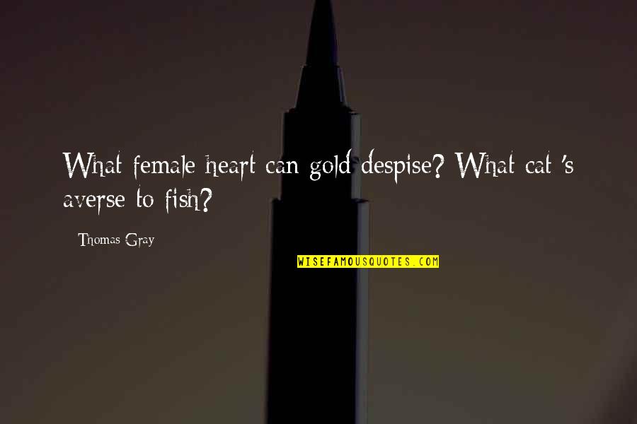 I Despise You Quotes By Thomas Gray: What female heart can gold despise? What cat