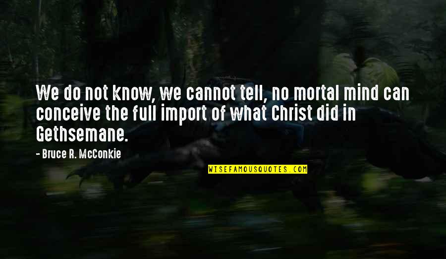 I Did All I Can Do Quotes By Bruce R. McConkie: We do not know, we cannot tell, no