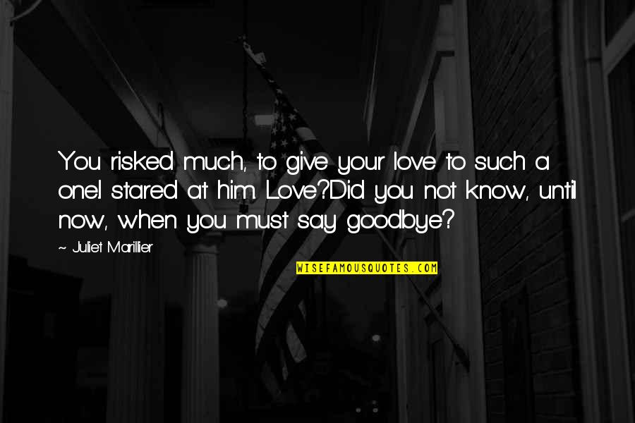 I Did Love You Quotes By Juliet Marillier: You risked much, to give your love to