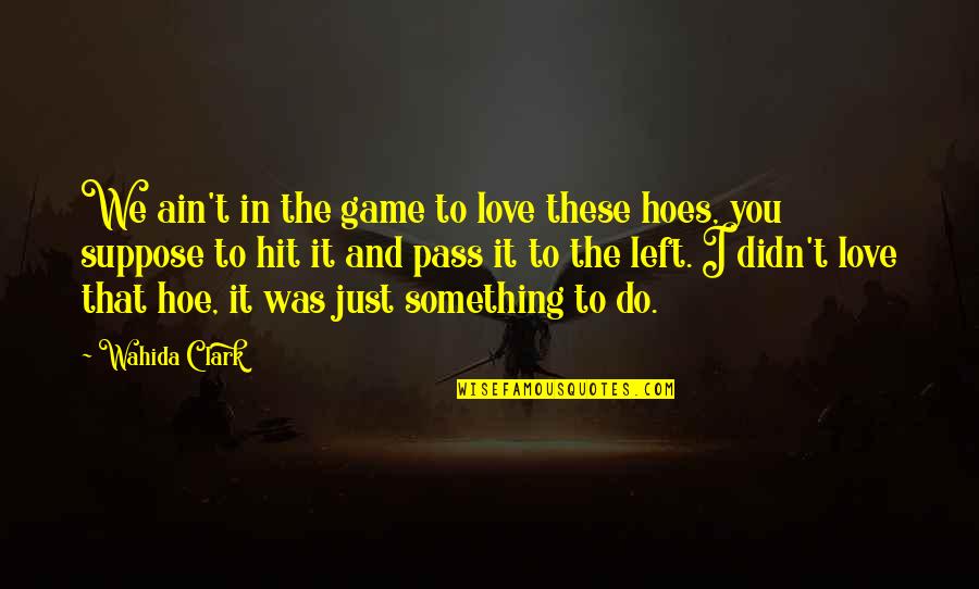 I Didn't Love You Quotes By Wahida Clark: We ain't in the game to love these