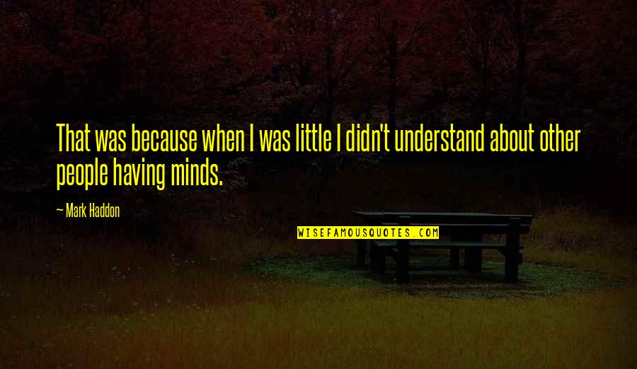 I Didn't Understand Quotes By Mark Haddon: That was because when I was little I