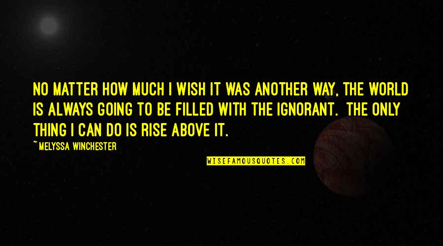 I Do Matter Quotes By Melyssa Winchester: No matter how much I wish it was
