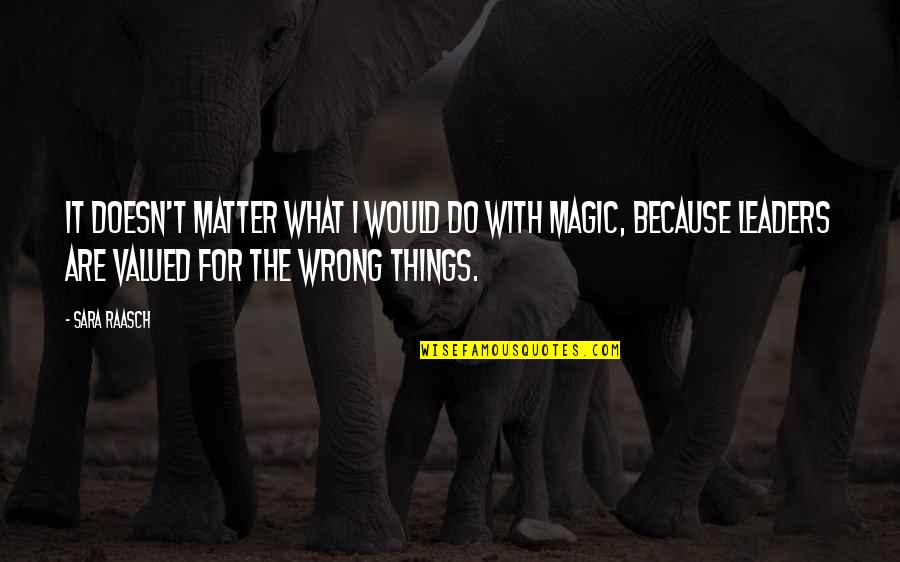 I Do Matter Quotes By Sara Raasch: It doesn't matter what I would do with