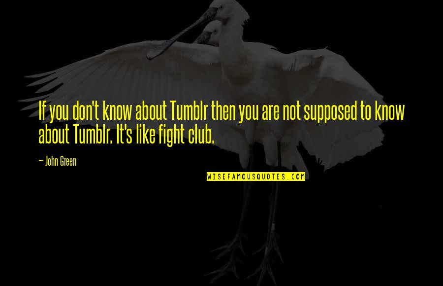 I Don't Even Know Tumblr Quotes By John Green: If you don't know about Tumblr then you