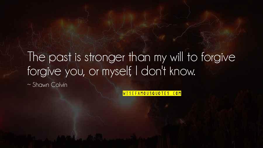 I Don't Know Myself Quotes By Shawn Colvin: The past is stronger than my will to