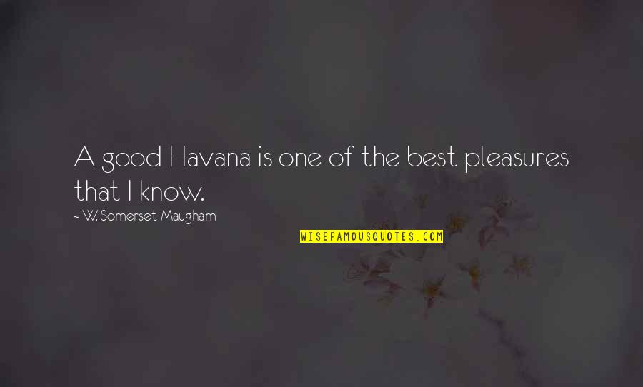 I Don't Know What Happened To You Quotes By W. Somerset Maugham: A good Havana is one of the best