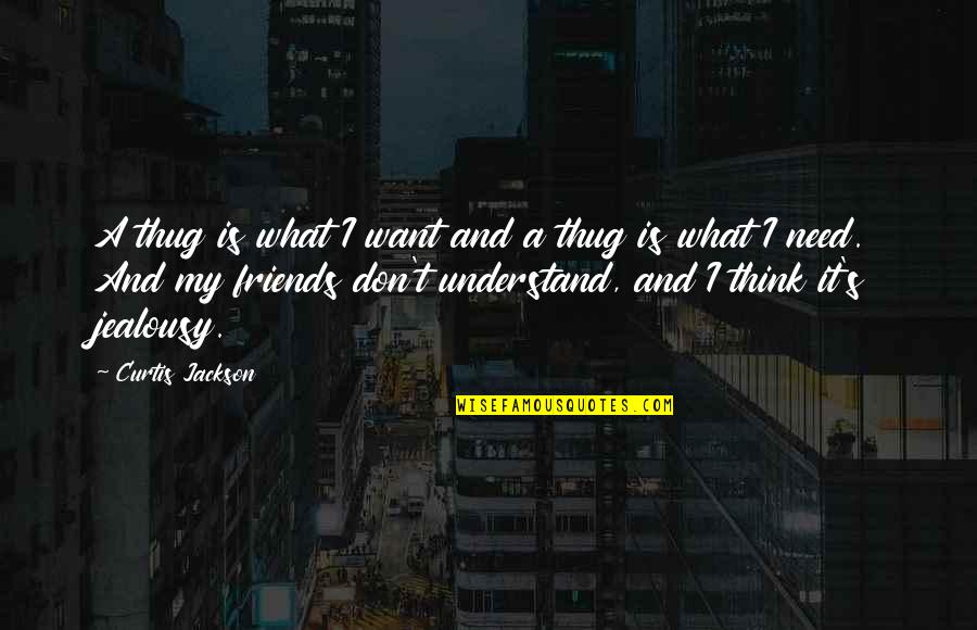 I Don't Need Friends Quotes By Curtis Jackson: A thug is what I want and a I Don't Need Friends Quotes By Curtis Jackson: A thug is what I want and a
