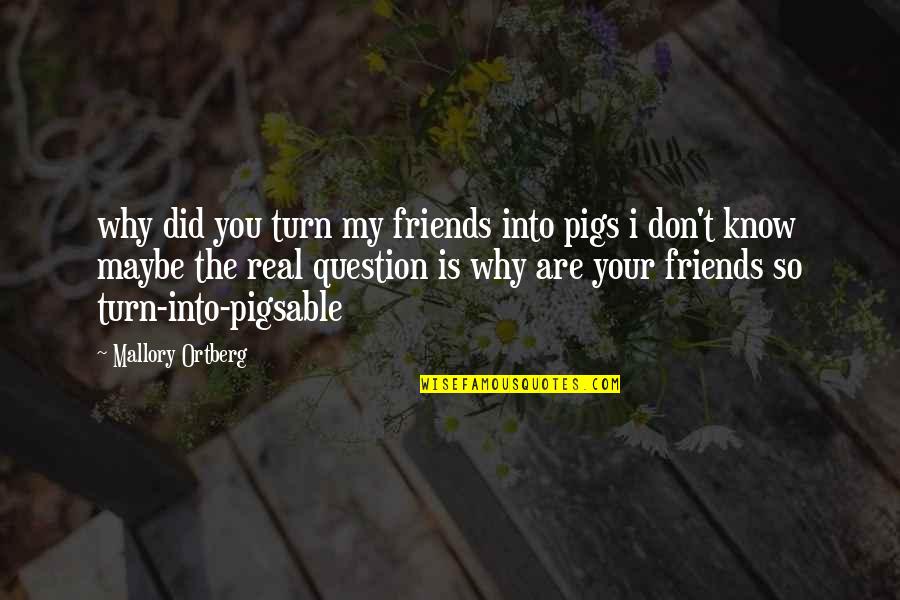 I Don't Question You Quotes By Mallory Ortberg: why did you turn my friends into pigs