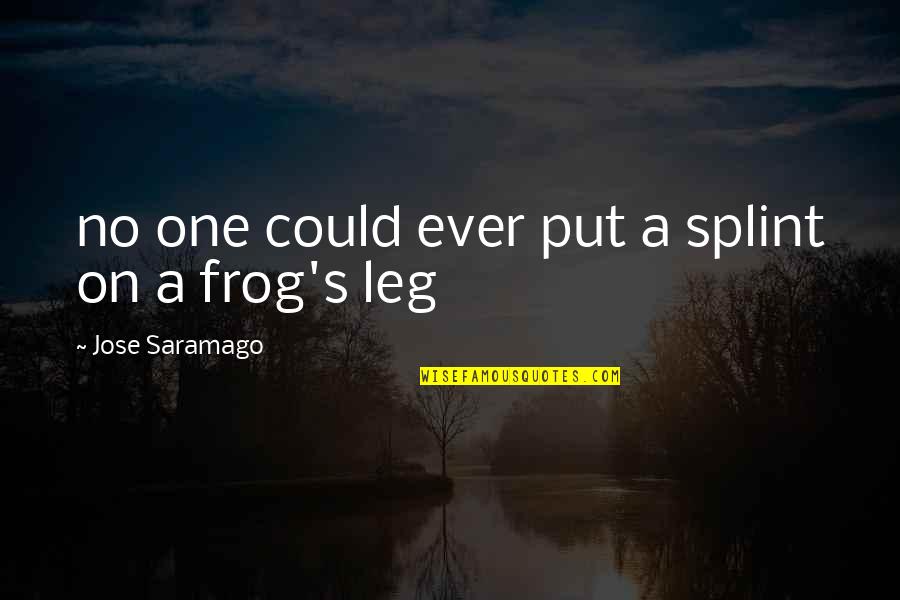 I Dont Want To Be Single Quotes By Jose Saramago: no one could ever put a splint on