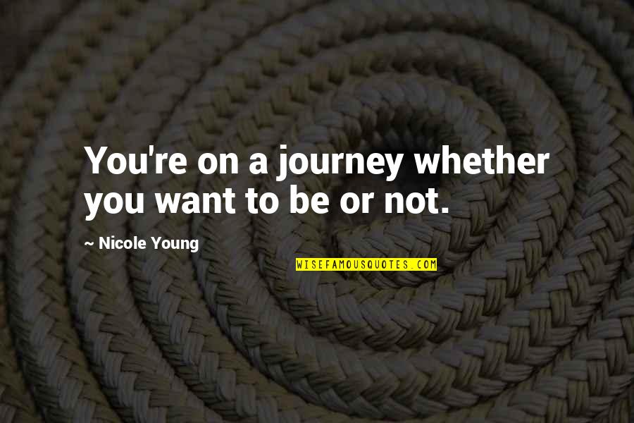 I Dumped My Boyfriend Quotes By Nicole Young: You're on a journey whether you want to