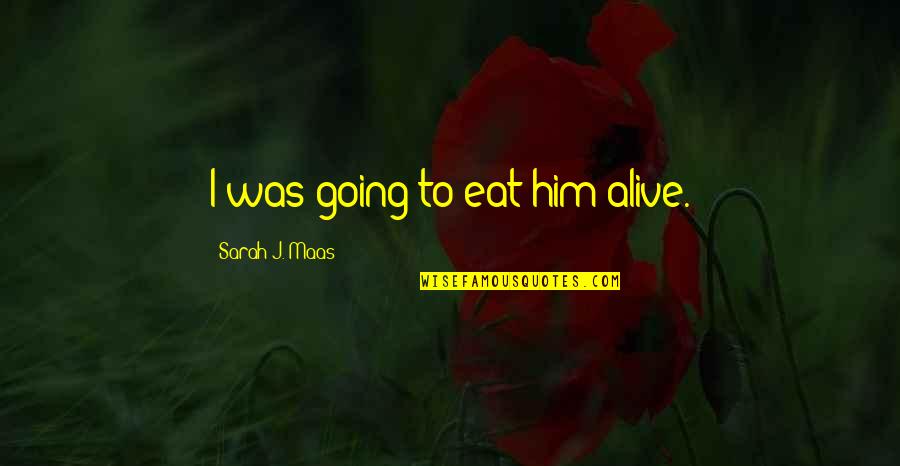 I Eat Quotes By Sarah J. Maas: I was going to eat him alive.