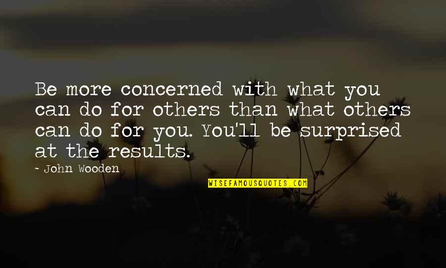 I Failed In Exam Quotes By John Wooden: Be more concerned with what you can do