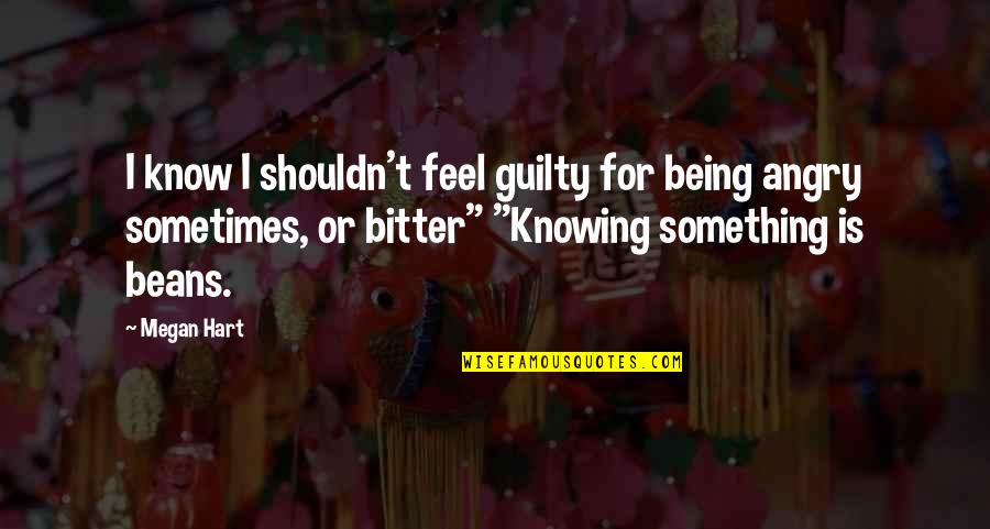 I Feel Angry Quotes By Megan Hart: I know I shouldn't feel guilty for being I Feel Angry Quotes By Megan Hart: I know I shouldn't feel guilty for being