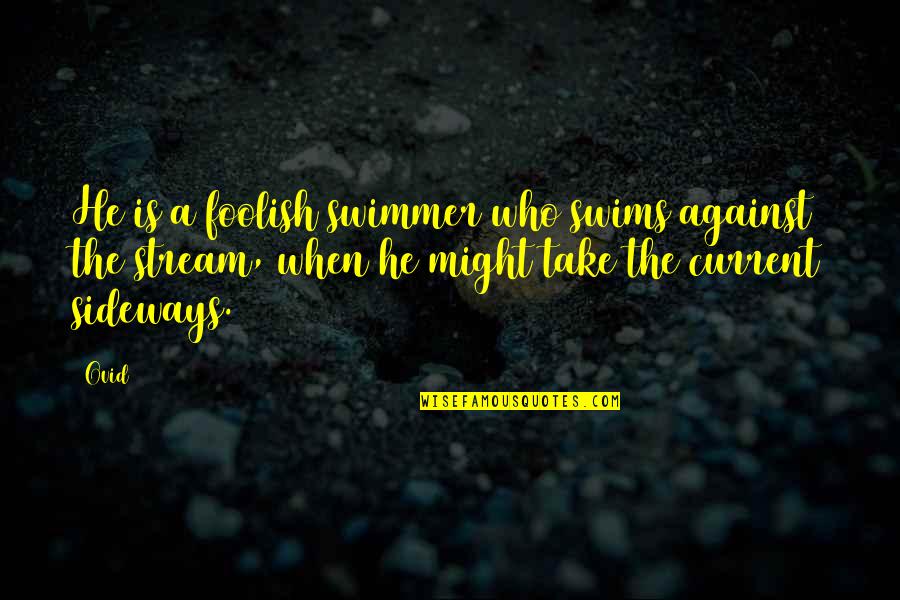 I Feel Insignificant Quotes By Ovid: He is a foolish swimmer who swims against
