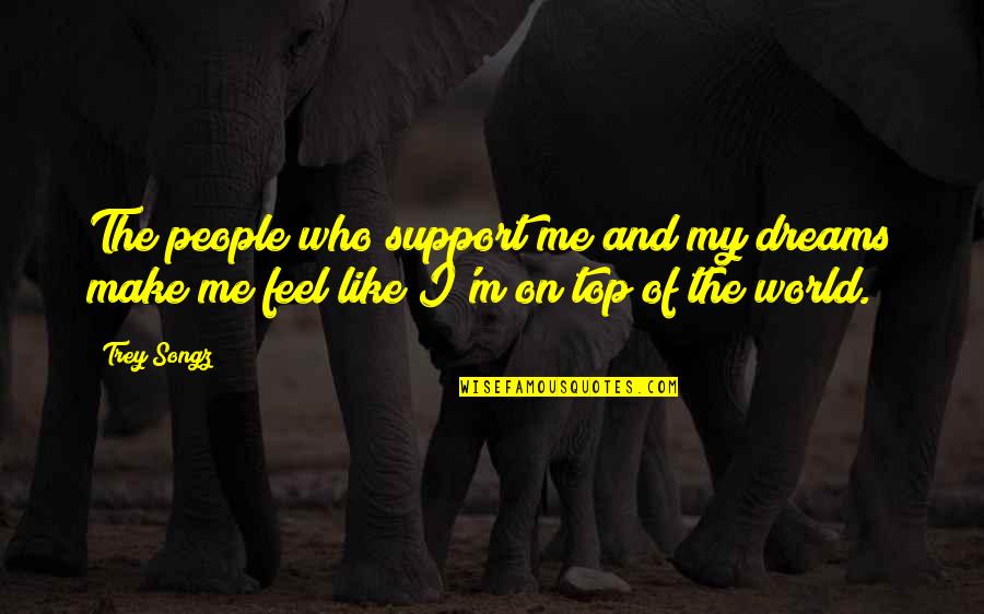 I Feel Like Dream Quotes By Trey Songz: The people who support me and my dreams