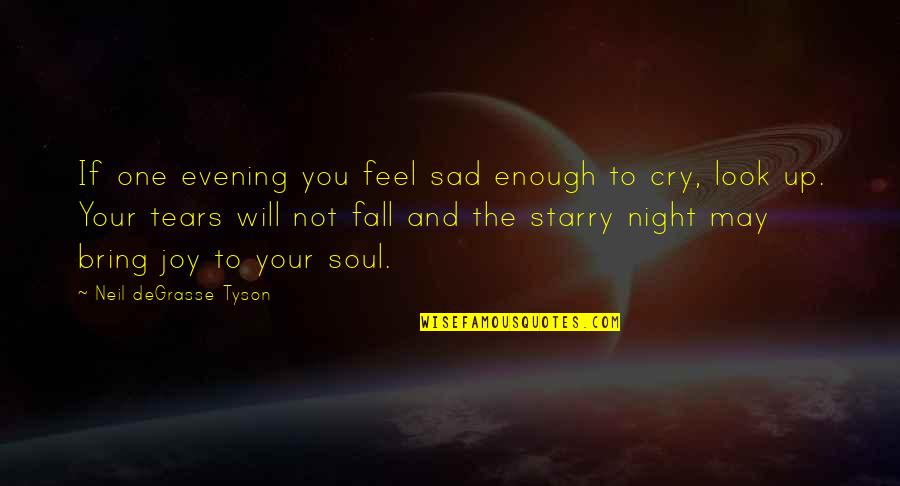 I Feel So Sad Quotes By Neil DeGrasse Tyson: If one evening you feel sad enough to