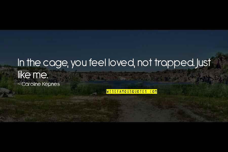 I Feel Trapped Quotes By Caroline Kepnes: In the cage, you feel loved, not trapped.