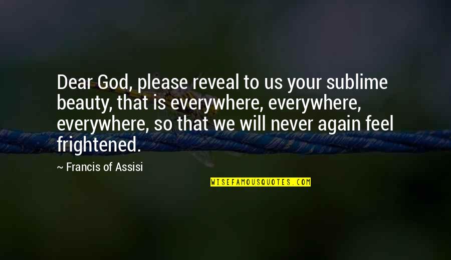 I Feel You Everywhere Quotes By Francis Of Assisi: Dear God, please reveal to us your sublime