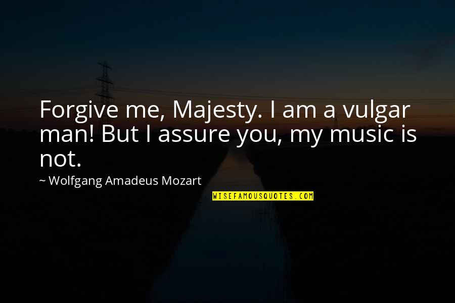 I Forgive You But Quotes By Wolfgang Amadeus Mozart: Forgive me, Majesty. I am a vulgar man!