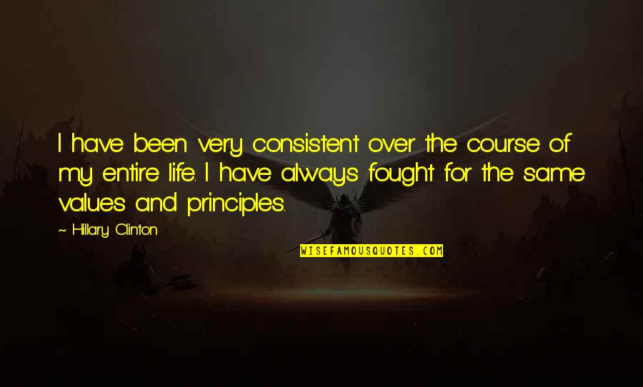 I Fought Quotes By Hillary Clinton: I have been very consistent over the course I Fought Quotes By Hillary Clinton: I have been very consistent over the course