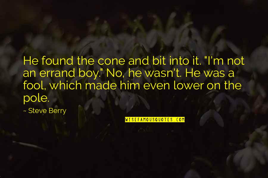 I Found Him Quotes By Steve Berry: He found the cone and bit into it.